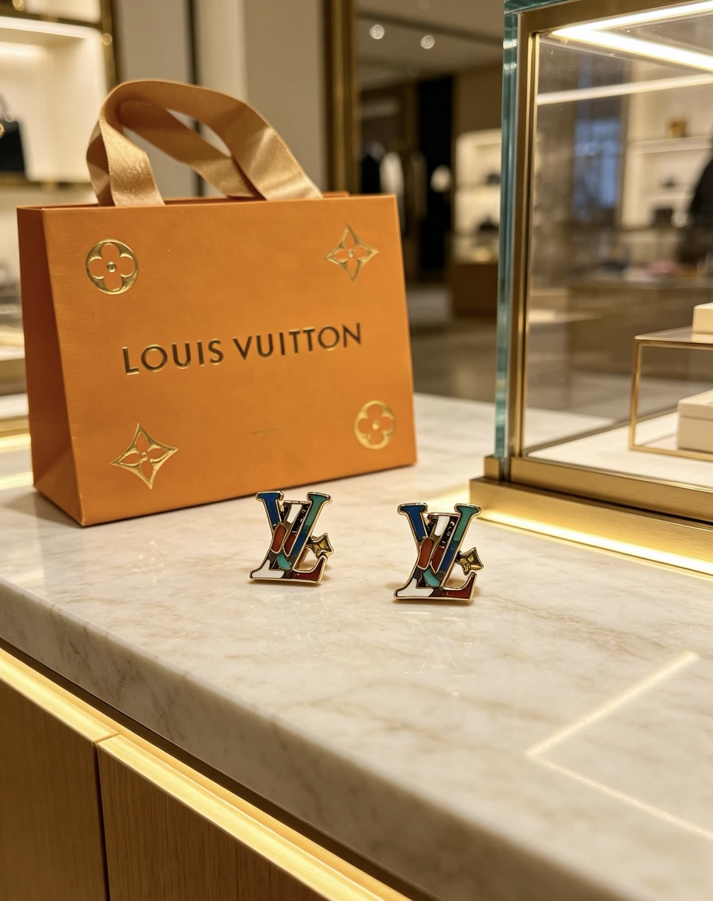 Louis Vuitton Monogram World Tour Earrings